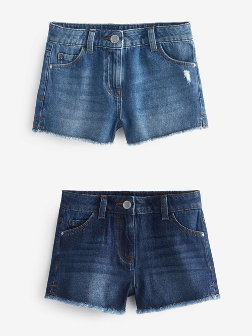 Шорты джинсовые для девочки Next C96-568, 2 шт., Синий