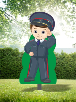 Уличная фигура для детской площадки Профессии + металлическая опора