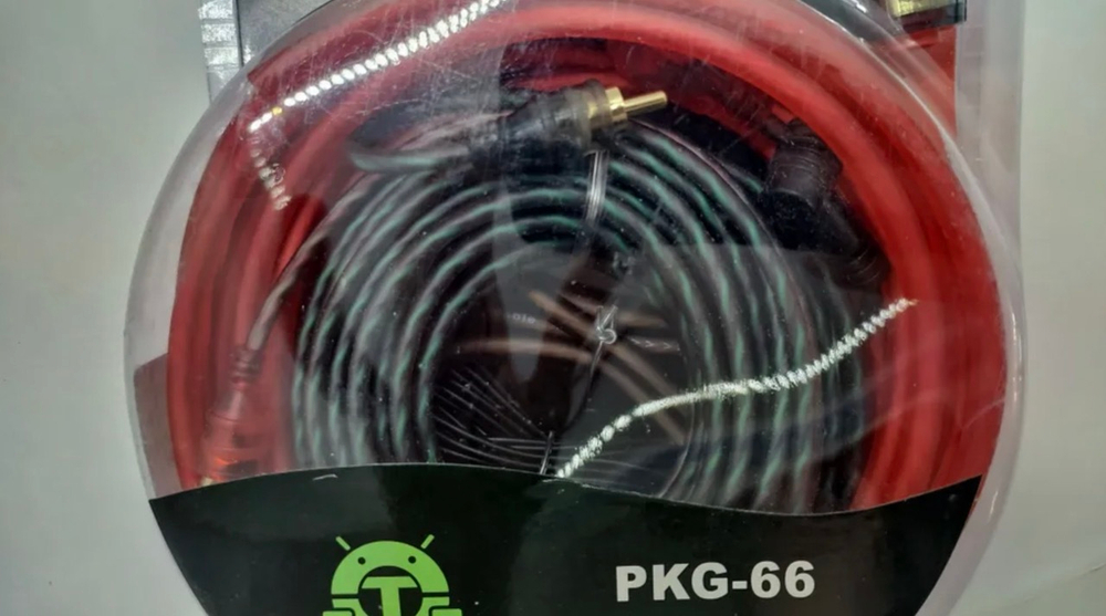 PKG-66 / Комплект проводов для установки 2-х канального усилителя и сабвуфера, медные кабели, PKG-66 - 8GA, TG (1 шт. / комплект)