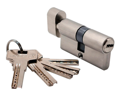 Цилиндр MORELLI HS60CK SN кл/зав бел.никель перф.кл.