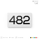 Номер на дверь 482, табличка на дверь для офиса, квартиры, кабинета, аудитории, склада, белая 120х70 мм, Айдентика Технолоджи