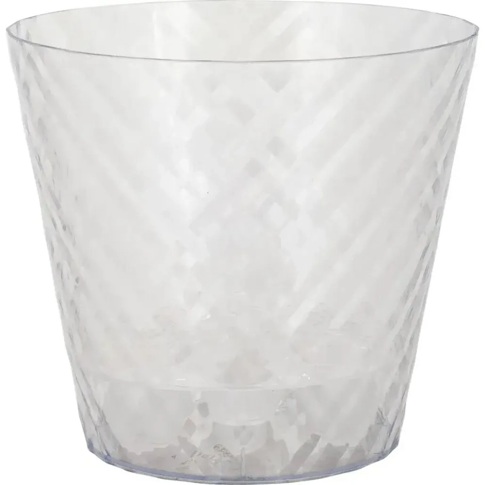 Горшок для цветов InGreen Manhattan Cristallo D160мм, 1,6 л c дренажной вставкой прозрачна