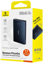 Внешний аккумулятор Baseus PicoGo 2C+U 20W 10000 мАч черный