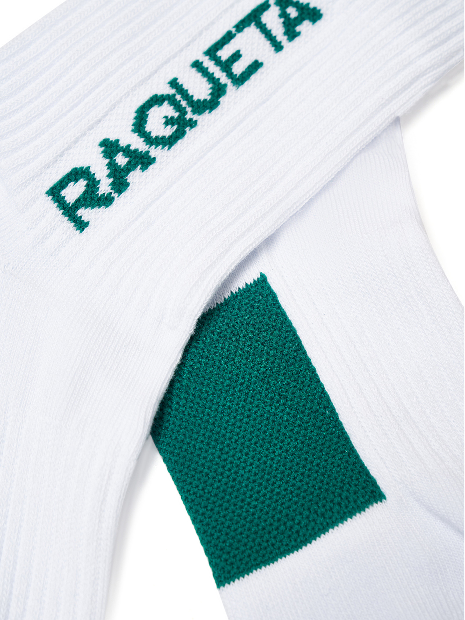 Носки Tenista, белые c зеленым