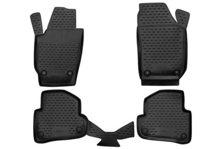 Коврики в салон SKODA Fabia 2007-&gt;, 4 шт. (ПУ, повышенная износостойкость)