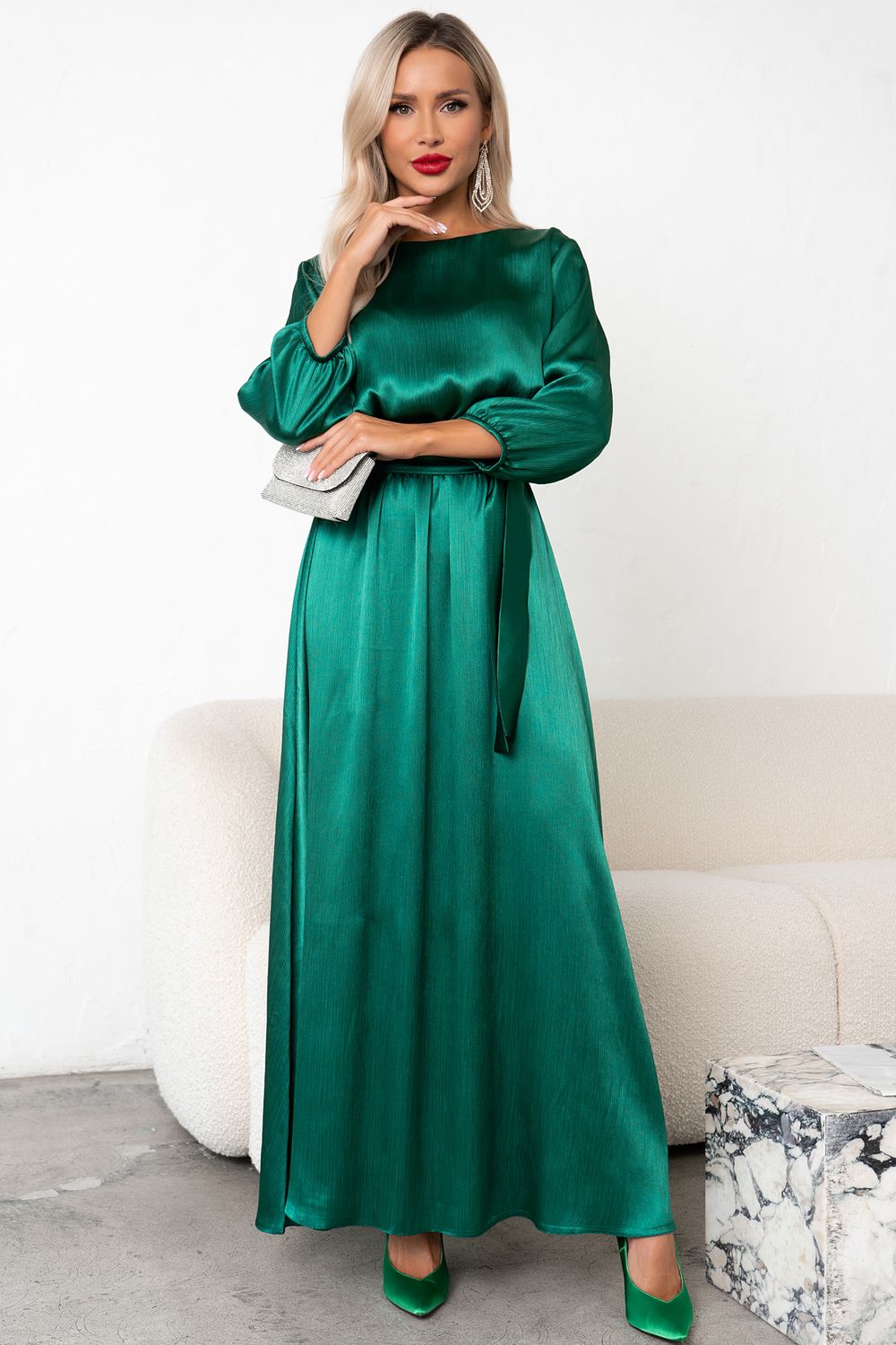 Платье Глория (зеленый)-46р-р Р11-1230 Nikol