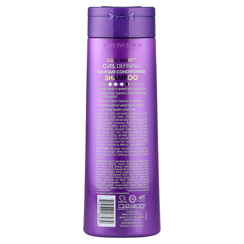 Giovanni, Curl Habit™, шампунь-кондиционер без пены для создания локонов, для всех типов локонов и текстурированных волос, 399 мл (13,5 жидк. унции)