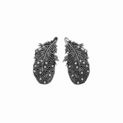 "Корвус" серьги в серебряном покрытии их коллекции "Мергус" от Jenavi с английским замком