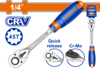 Ключ-трещотка 1/4" 158 мм (20/80) WADFOW WRW1214