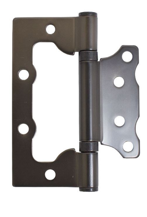 Петля  БЕЗ ВРЕЗКИ  АЛЛЮР  накл. 2BB MBN графит  (цена за 2шт) 100*75  2 подш. БЛИСТЕР / 12161