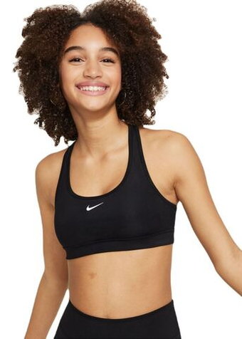 Топ для девочки теннисный Nike Girls Swoosh Sports Bra - черный