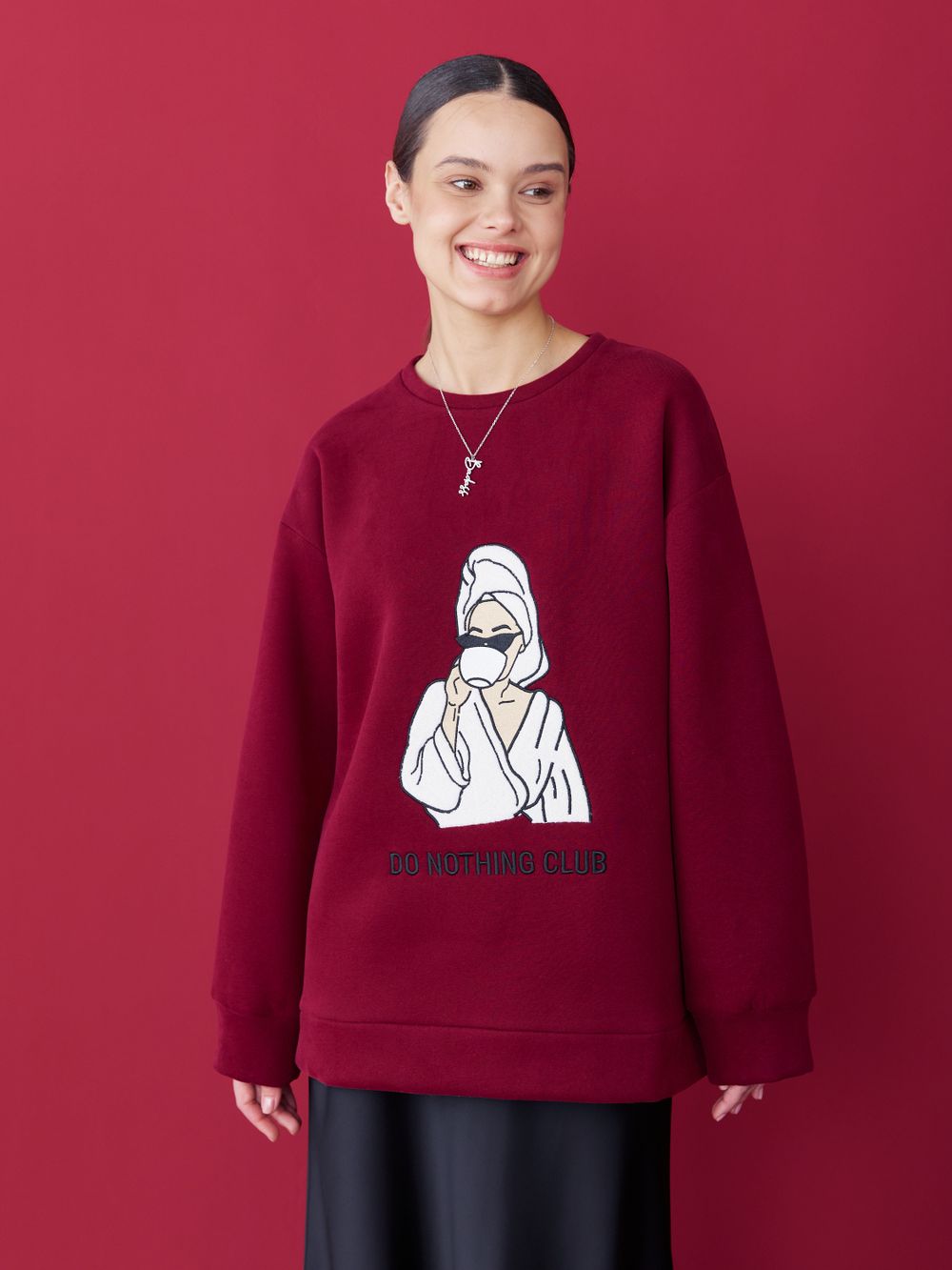 СВИТШОТ DO NOTHING CLUB BORDO