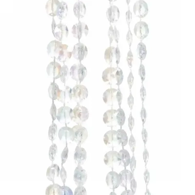 Бусы на ёлку 2,7 м «Стразы», Перламутр