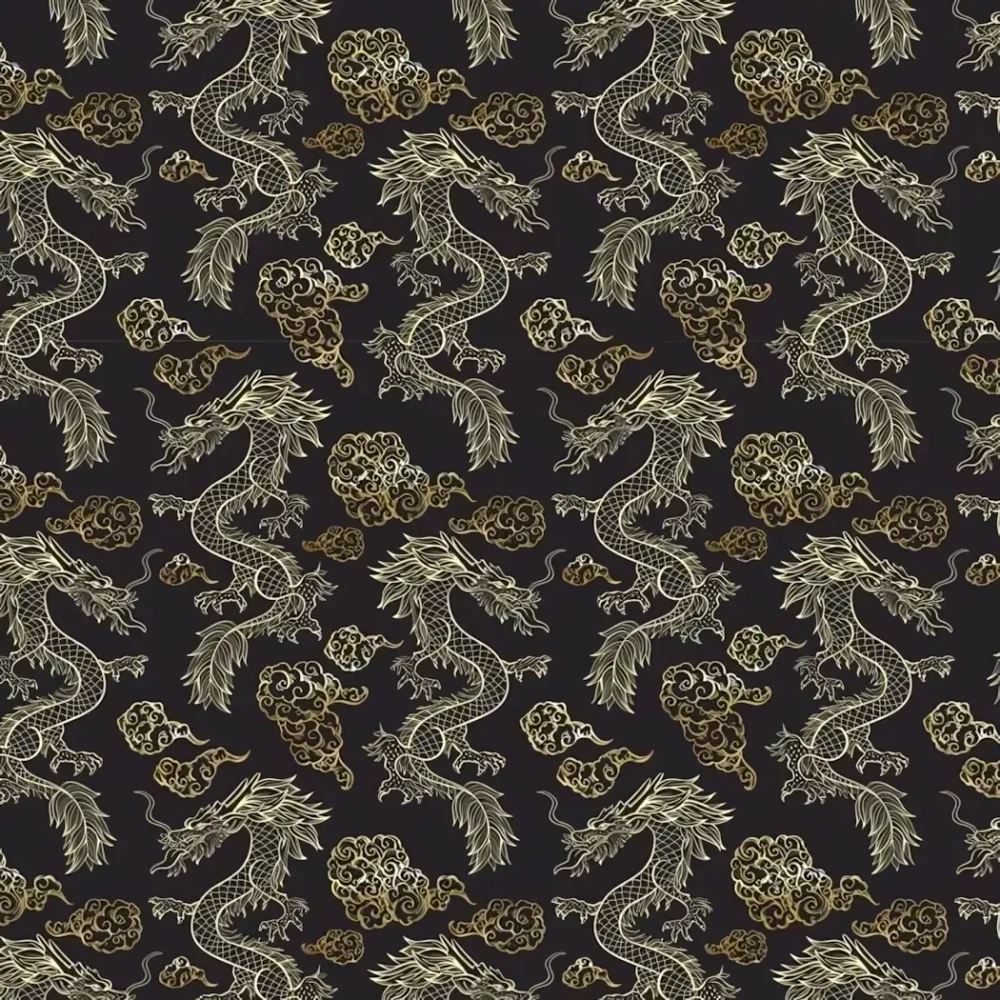 Бумага упаковочная 50х70 см «Изящный Дракон» (1 лист)