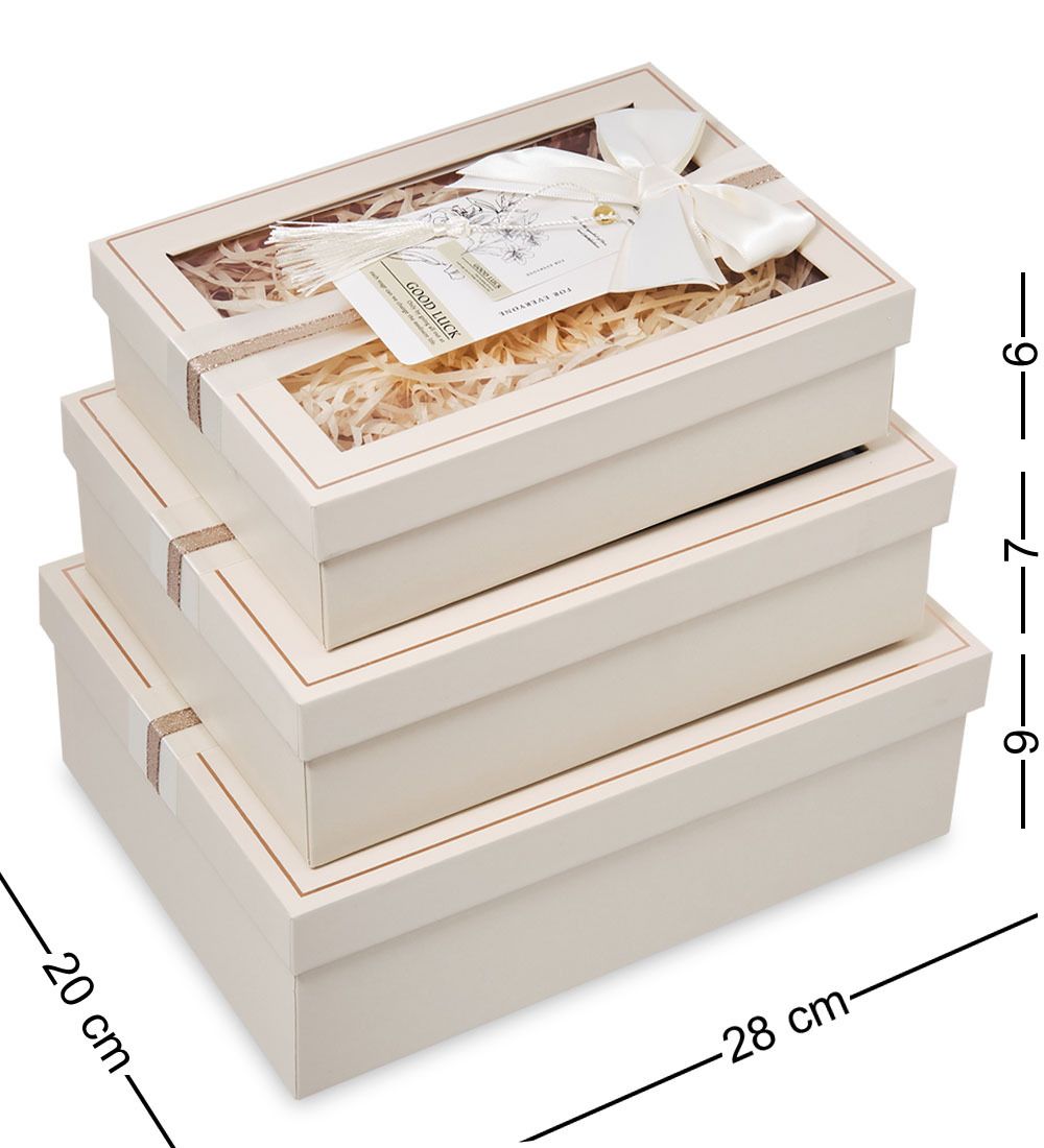 WF-177-A Набор коробок из 3 шт, кремовый