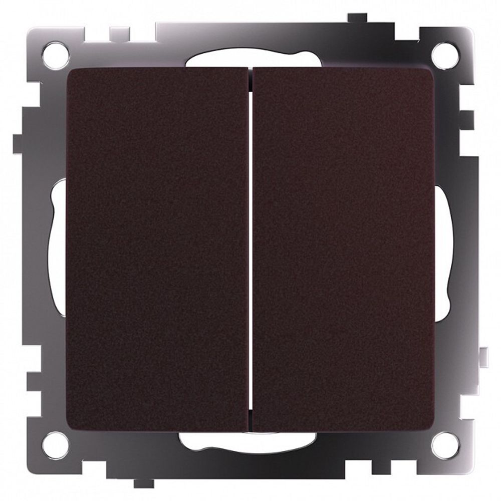 Переключатель двухклавишный без рамки Stekker Катрин 49170