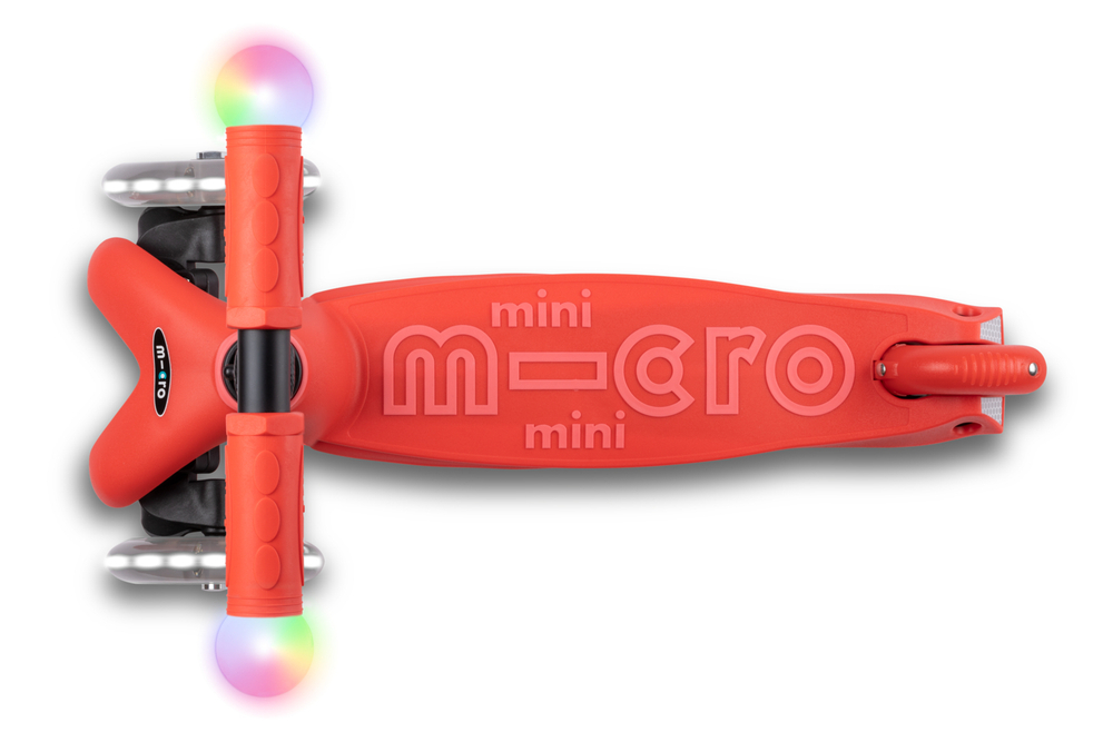 Самокат Micro Mini2Grow Deluxe Magic LED красный