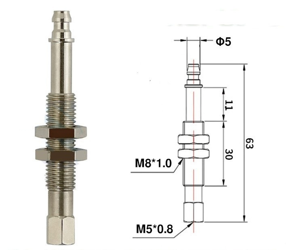 M8-l63 (pointed head) can rotate