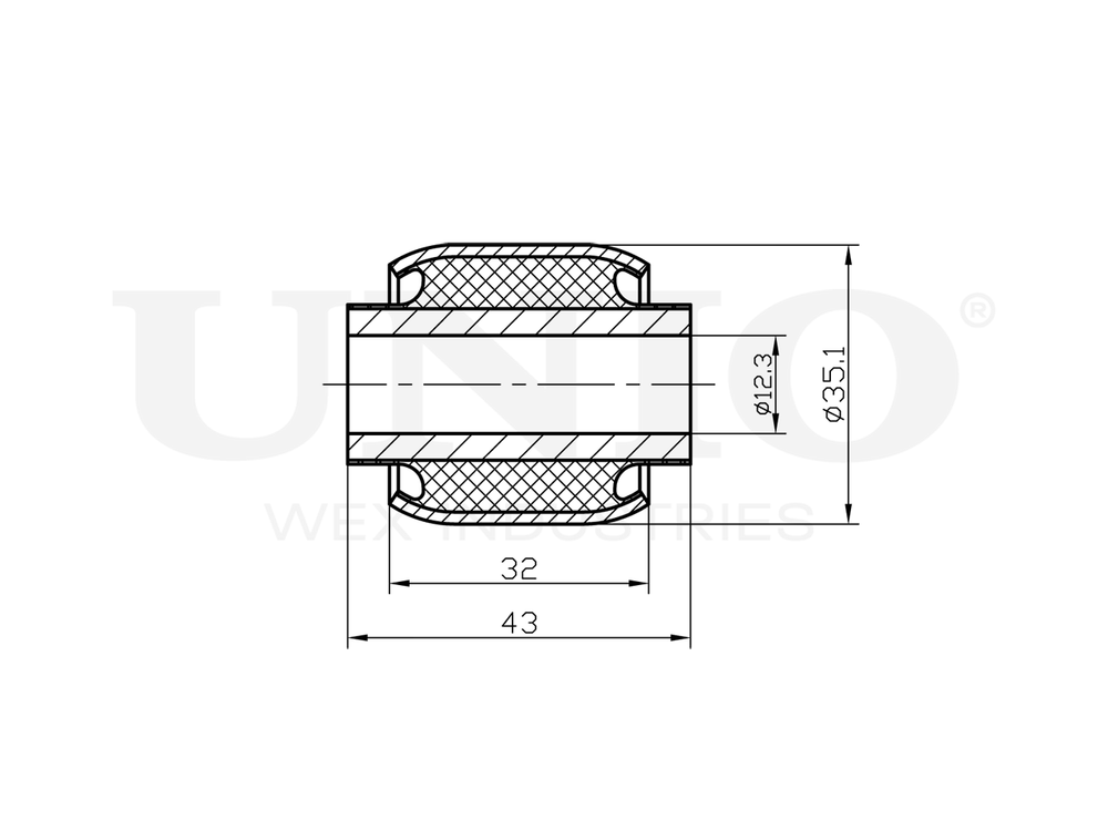 Сайлентблок заднего верхнего поперечного рычага UNIO RMP-20710