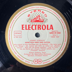 Винтажная виниловая пластинка LP Ilosfalvy Robert, Giuseppe Patane, Orchester Der Bayerischen Staatsoper Munchen, Arien Von Verdi Und Puccin Арии Верди и Пуччини (Германия 1969)