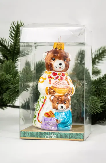 Елочное украшение Большая медведица, стекло, 13 см., 1 шт., Витус (А311)