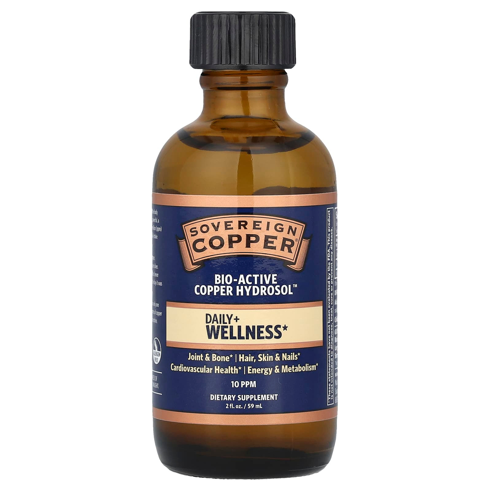 Sovereign Silver, Bio-Active Copper Hydrosol ™, 10 част. / Млн, 59 мл (2 жидк. Унции)