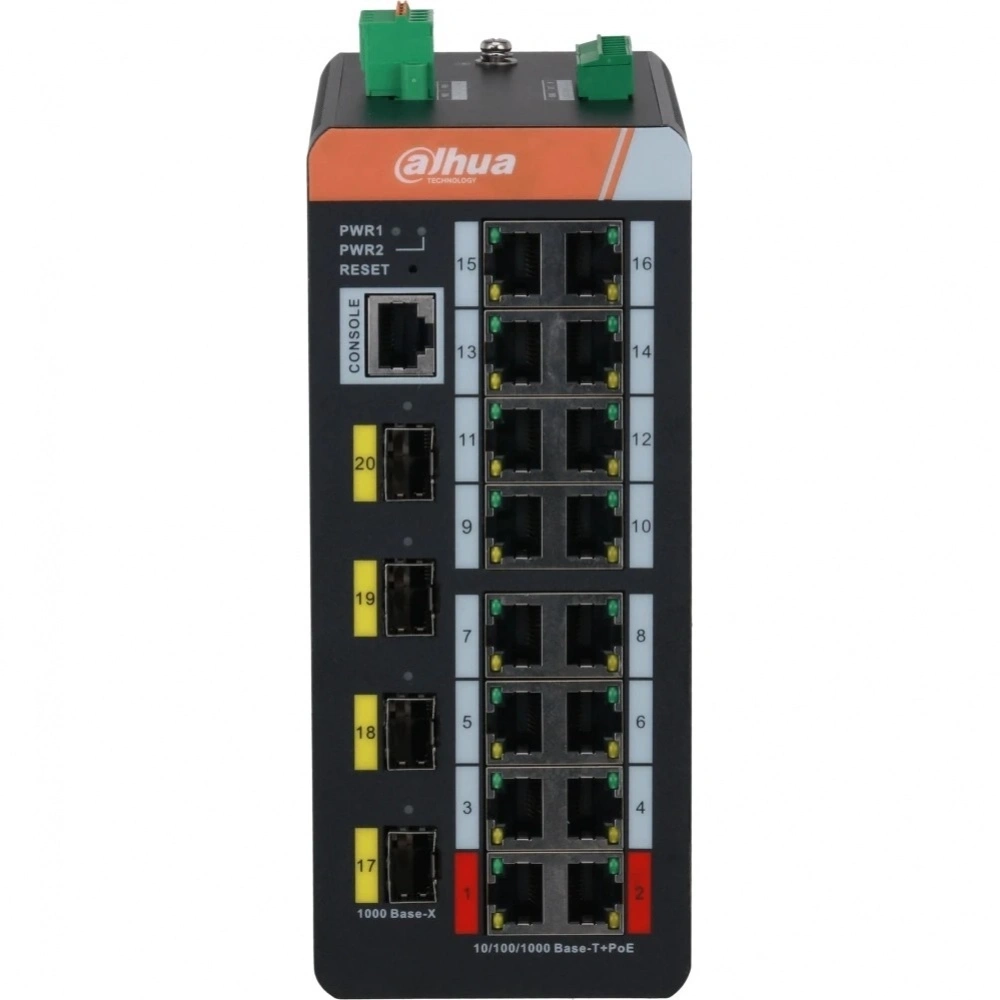 Коммутатор Dahua DH-IS4420-16GT-240 (L2) 20x1Гбит/с 3SFP 16PoE 240W управляемый