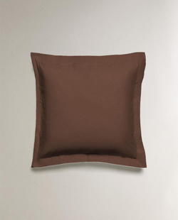 ZARA HOME (200 НИТЕЙ) НАВОЛОЧКА ИЗ ПЕРКАЛЯ, ШОКОЛАДНО-КОРИЧНЕВЫЙ