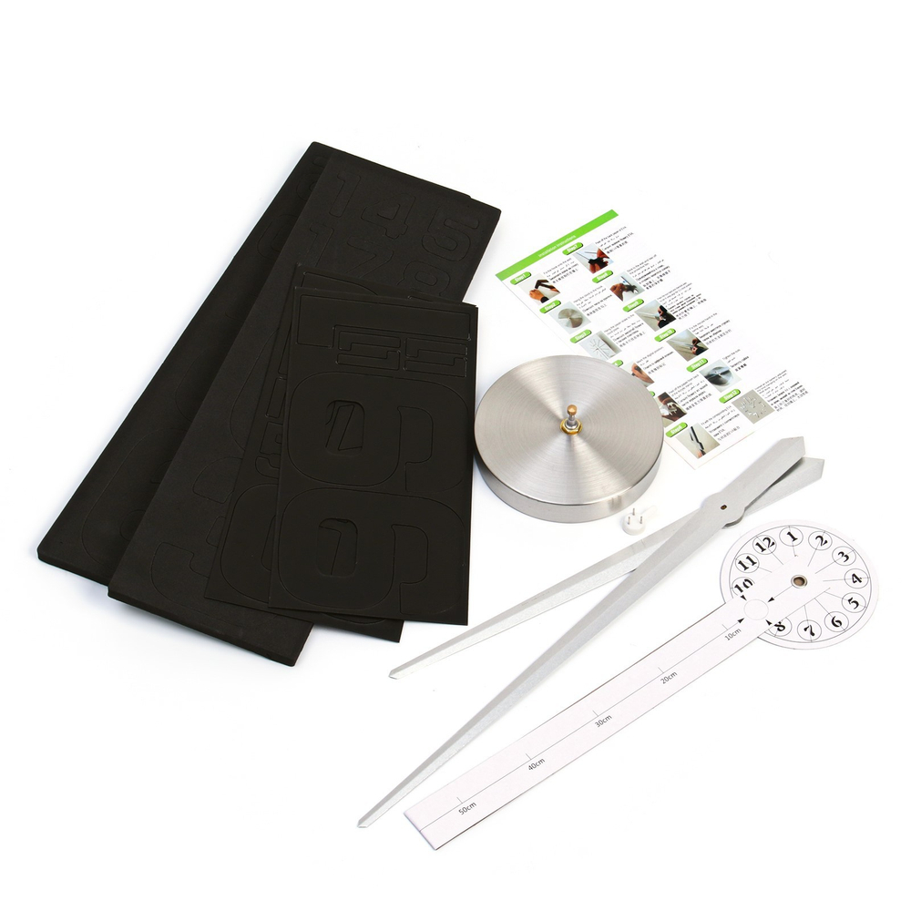 Часы настенные интерьерные, 3д, наклейка, большие, д-120 см