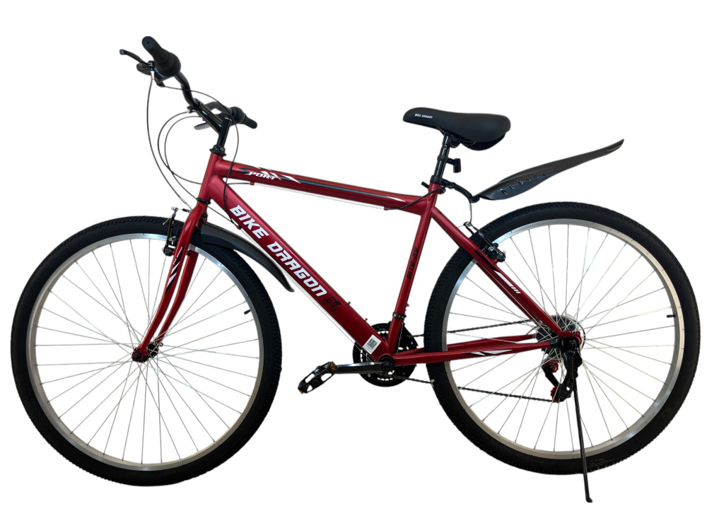 Велосипед Bike Dragon 26" 21скор (ст.рама,SunRun, Жесткая вилка, тормоз V-brake) BD-1-26-3 красный