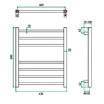 Полотенцесушитель ГРОТА ECOCLASSIK 63/60(-), (1 шт)