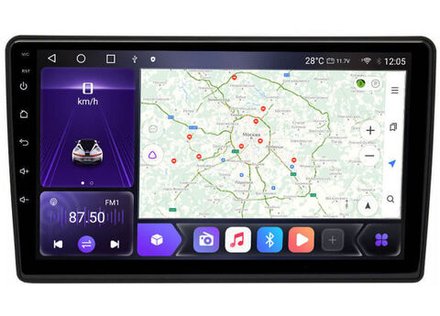 Магнитола для Mitsubishi L200 2015-2024 (рамка-накладка) - Carmedia OL-9567-3 QLed, Android 12, TS10, CarPlay, 4G SIM-слот
