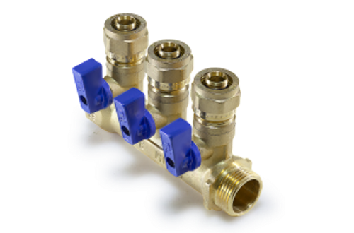 Кол. с кранами (TIM) 1"-16   3вых сн+кр. 1/9