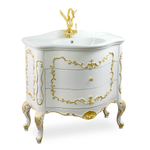 Мебель для ванной Migliore Milady 30450 белый матовый/золото 90 см