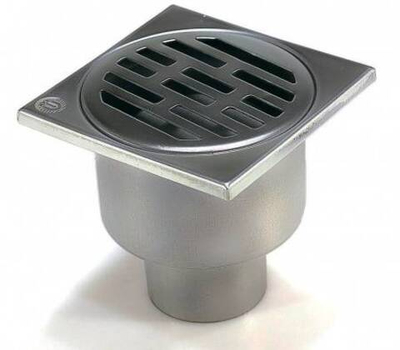 Трап для душа из нержавеющей стали SUS304 с вертикальным выпуском 100х100 TIM