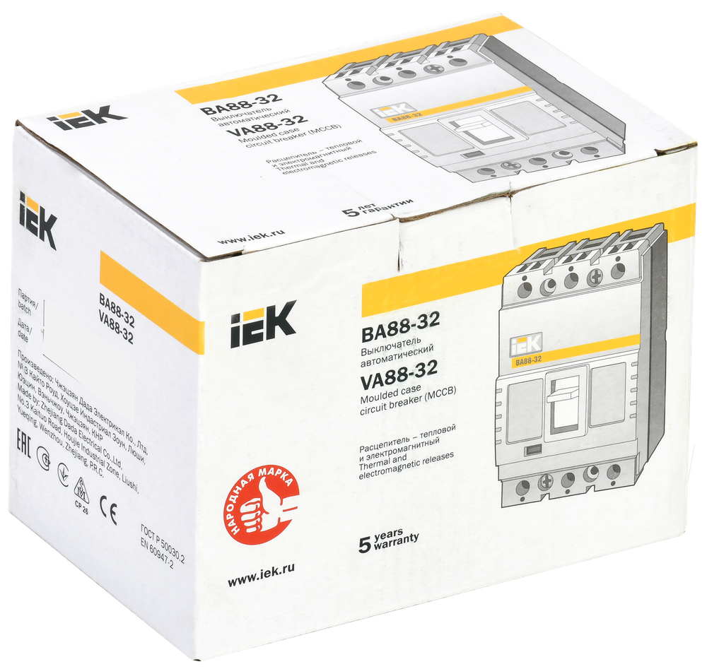 Автоматический выключатель ВА88-32 3Р 100А 25кА IEK