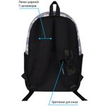 Рюкзак Berlingo Casual Chamomile black 39,5х27х13см, 500 гр., 1отд. 3карм, уплотненная спинка