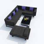 Лаунж зона угловая Ideal Patio ТЕСОРА маренго - каркас карбон