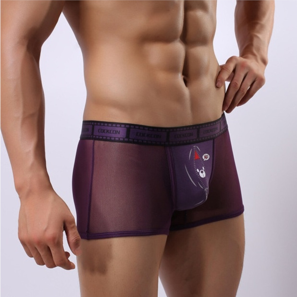 Мужские трусы боксеры фиолетовые Cockcon Trunks Purple 826