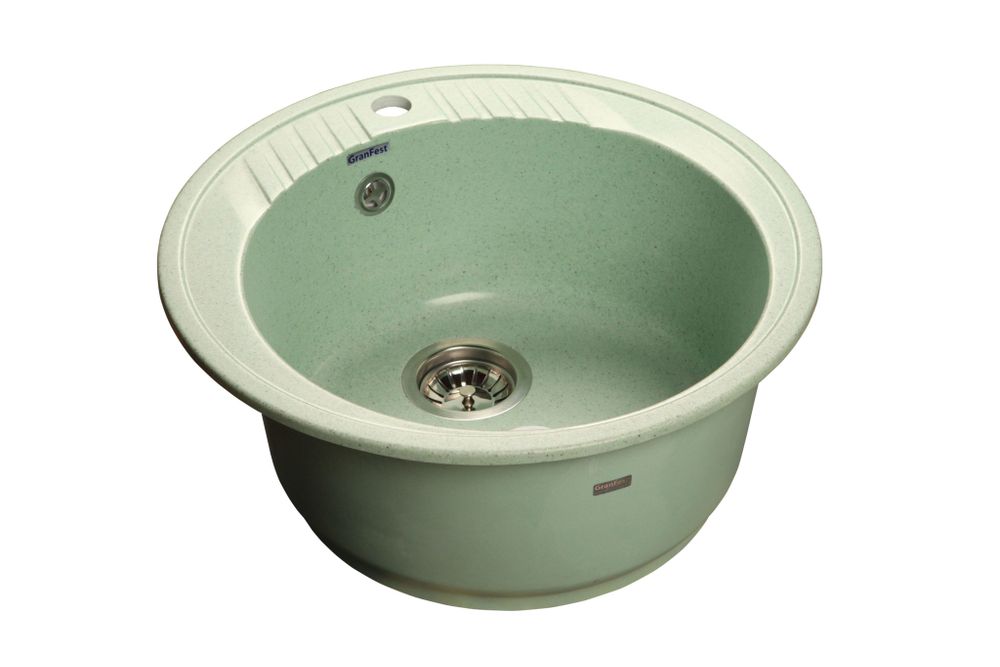 GRANFEST Мойка мрамор RONDO GF-R--520   D=520 мм   салатовый   арт.GF-