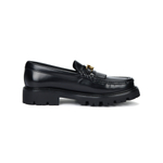 CELINE Cow Split Leather Loafers Women"s Black
