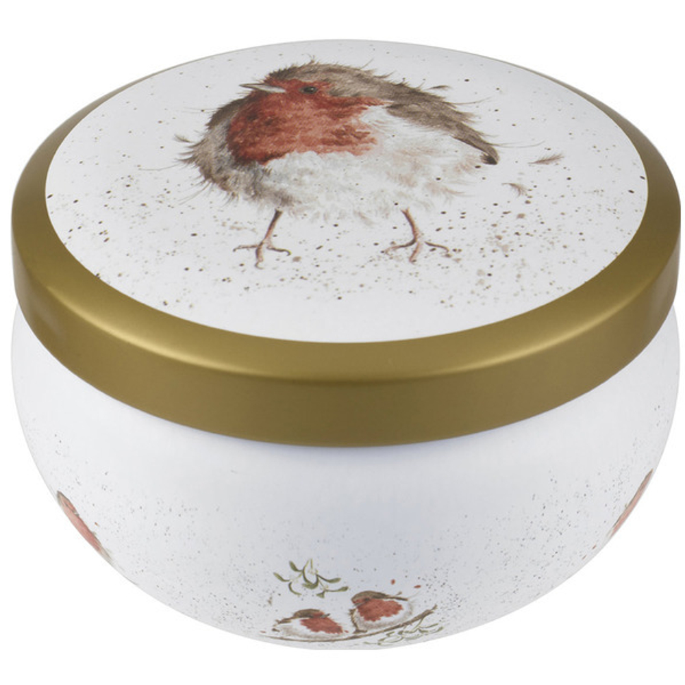 Свеча в жестяной банке 9см Забавная фауна Малиновка Royal Worcester