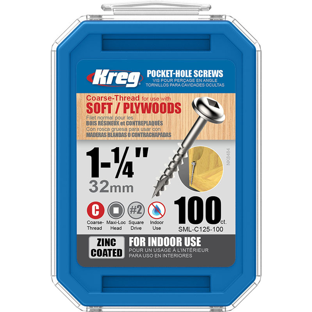 Шурупы с крупным шагом 1-1/4" - 100 шт SML-C125-100-INT