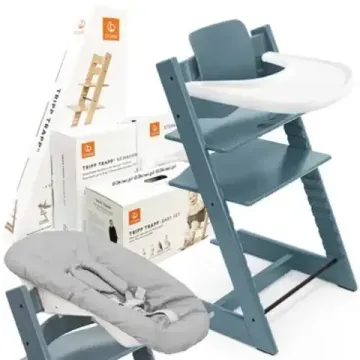 Стульчик для кормления STOKKE Tripp Trapp комплект 4 в 1 (Fjord Blue)