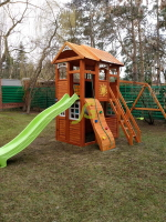 Детская площадка Клубный домик 2 с горкой трубой Luxe