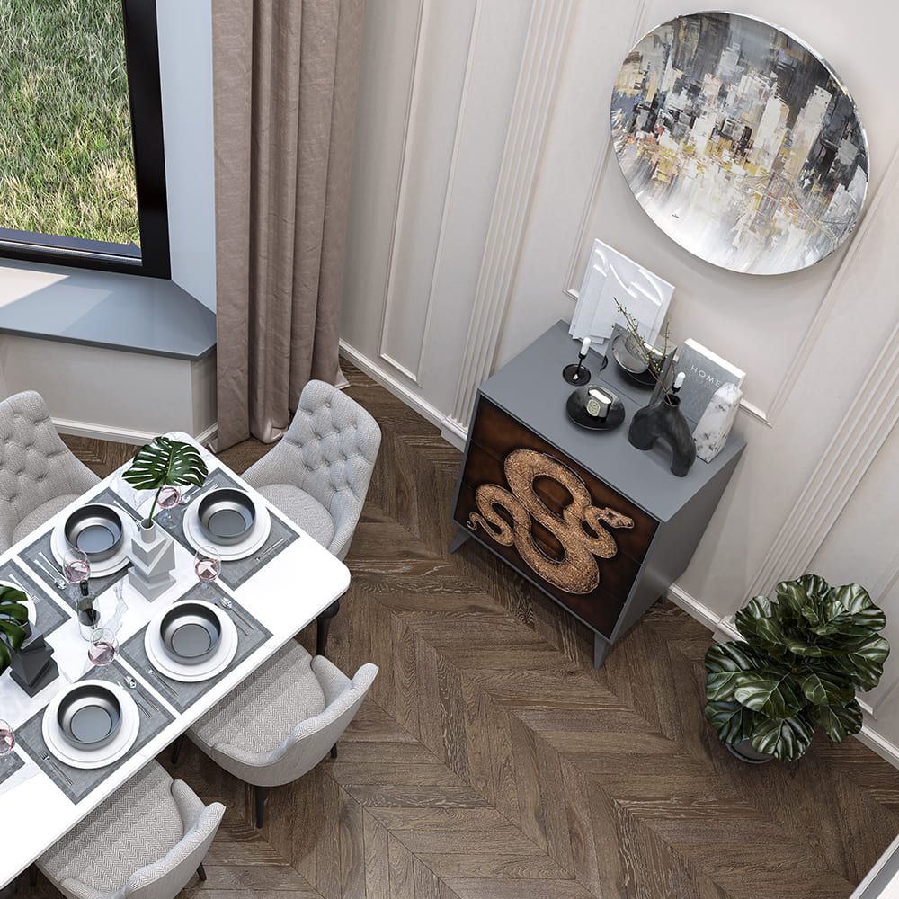 Комод Серпентис с 3 ящиками Грей