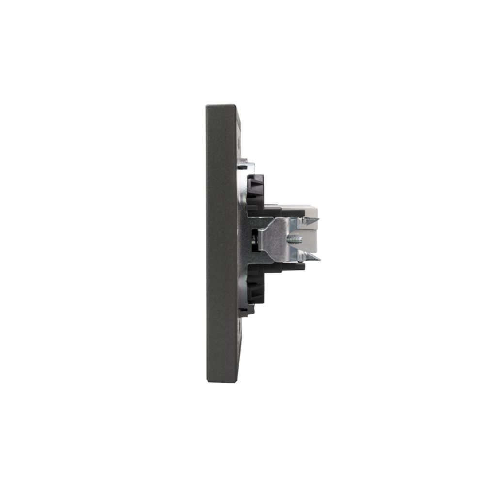 Розетка STRONG компьютерная RJ45 кат6 с/у графит KRANZ
