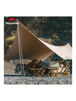 Тент кемпинговый Naturehike Lianyun, алюминиевый каркас, золотистый 690х480 см