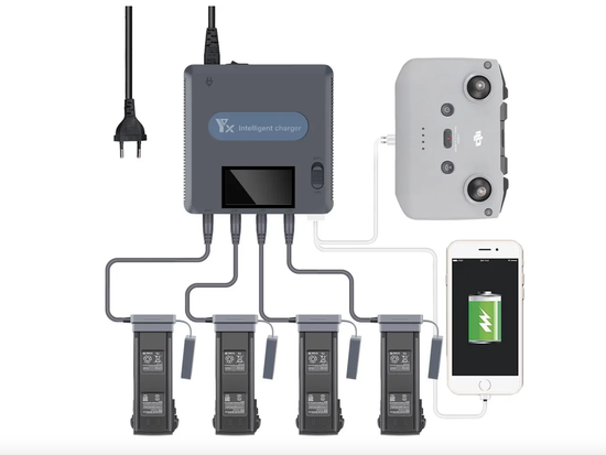 Зарядное устройство 6 в 1 для DJI Mavic 3/3T/3Pro