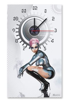Настенные часы-постер "Cyber Punk "